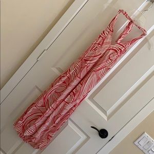 Cute pink and white dress with open back